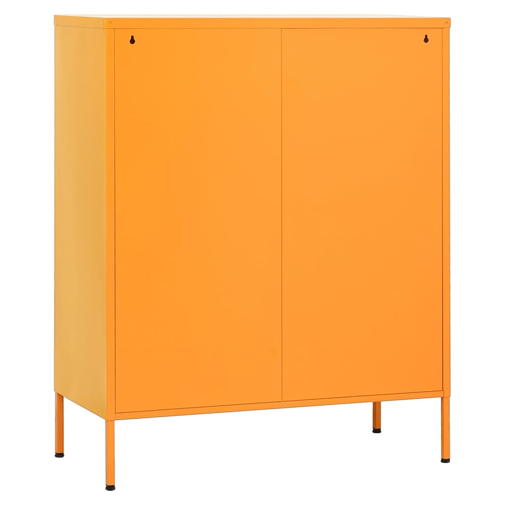 vidaXL Szafka do przechowywania Musztardowo-żółta 80x35x101,5 cm Stal