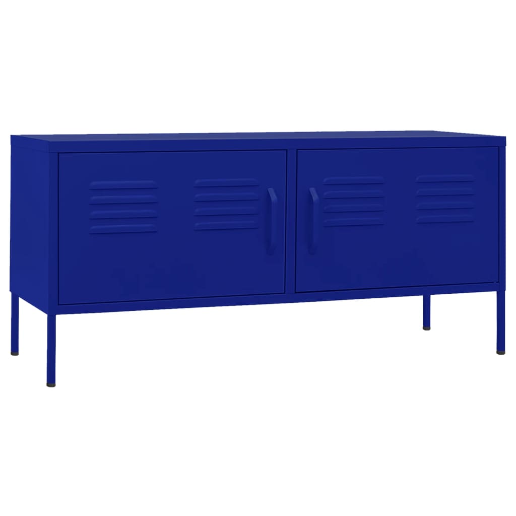 vidaXL Szafka pod telewizor, granatowa, 105x35x50 cm, stalowa