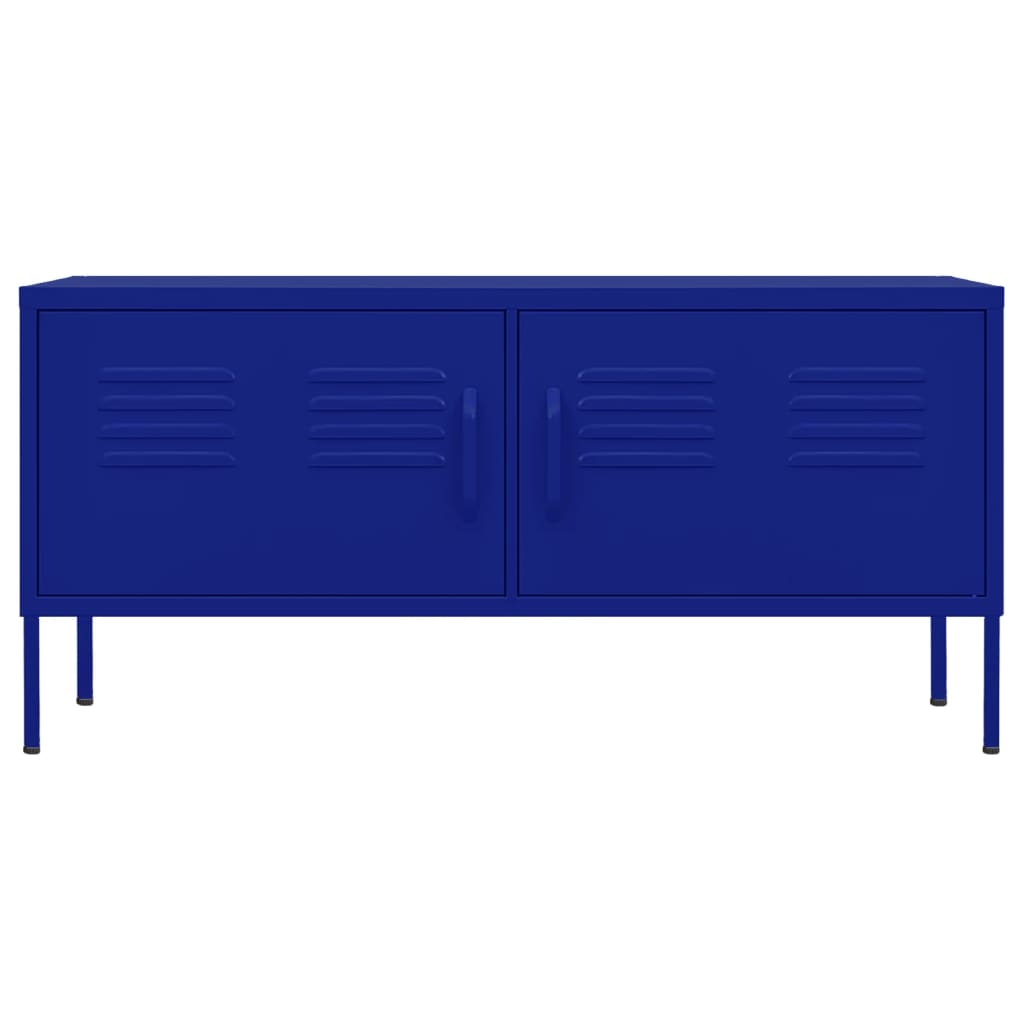 vidaXL Szafka pod telewizor, granatowa, 105x35x50 cm, stalowa