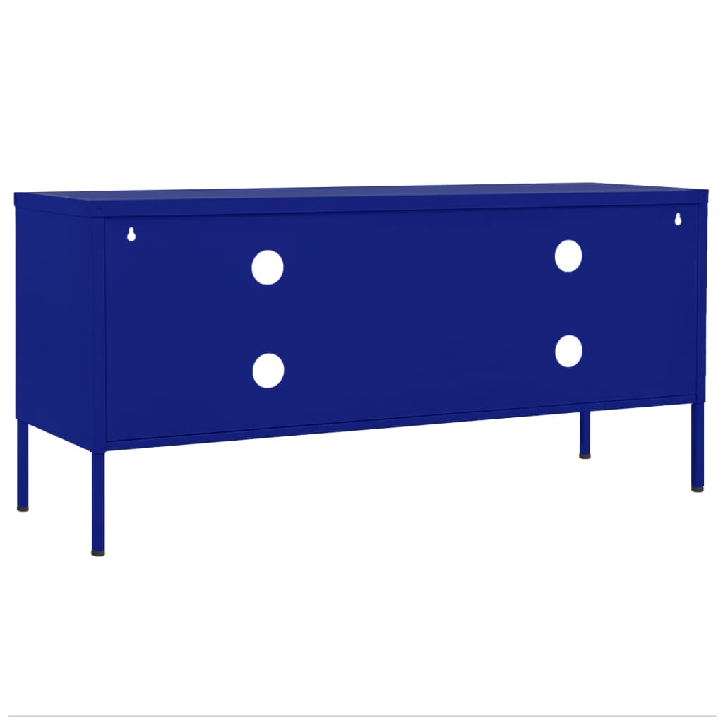 vidaXL Szafka pod telewizor, granatowa, 105x35x50 cm, stalowa