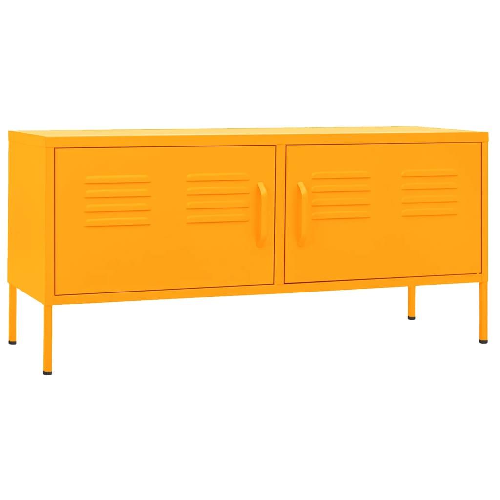 vidaXL Szafka pod telewizor, musztardowa, 105x35x50 cm, stalowa