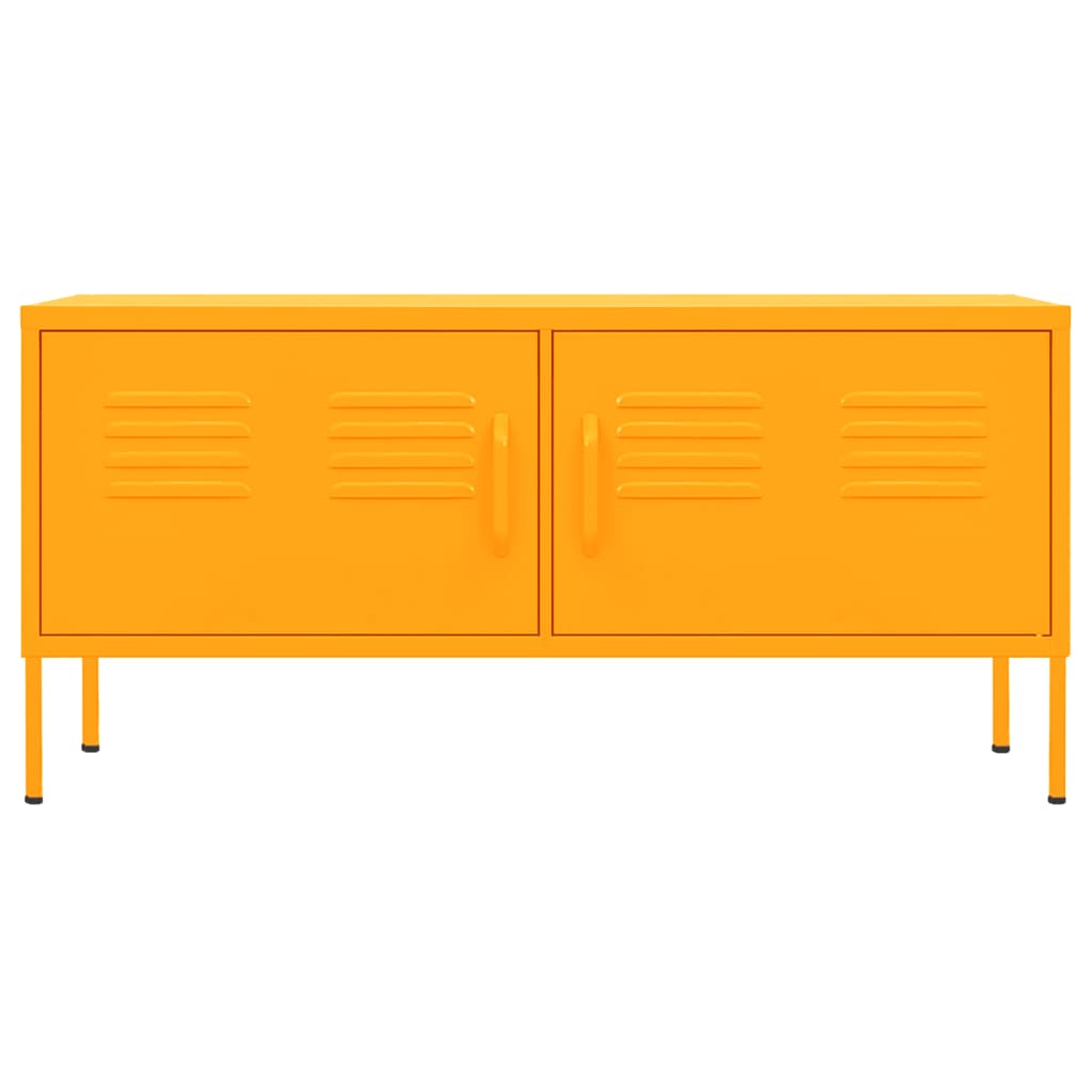 vidaXL Szafka pod telewizor, musztardowa, 105x35x50 cm, stalowa