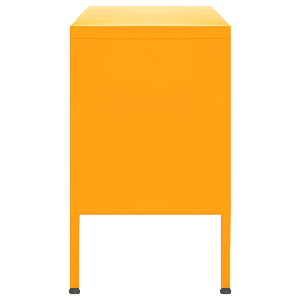 vidaXL Szafka pod telewizor, musztardowa, 105x35x50 cm, stalowa