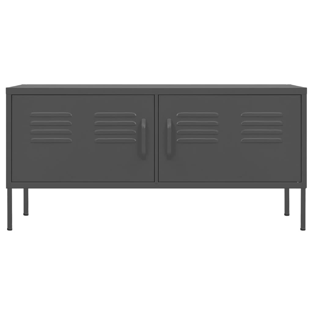 vidaXL Szafka pod telewizor, antracytowa, 105x35x50 cm, stalowa
