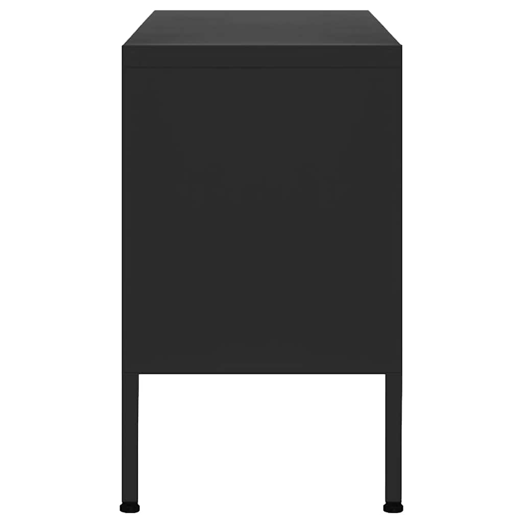 vidaXL Szafka pod telewizor, czarna, 105x35x52 cm, stalowa