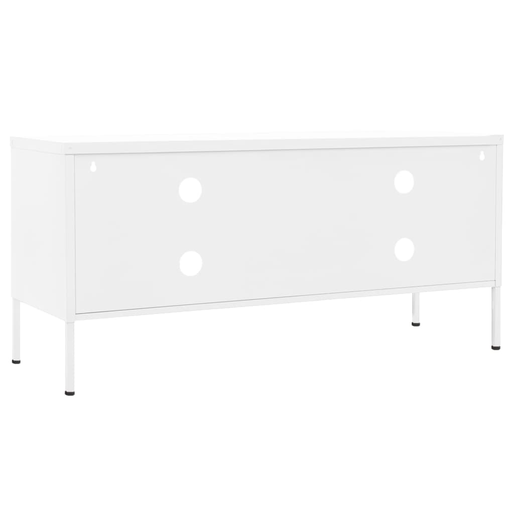 vidaXL Szafka pod telewizor, biała, 105x35x50 cm, stalowa