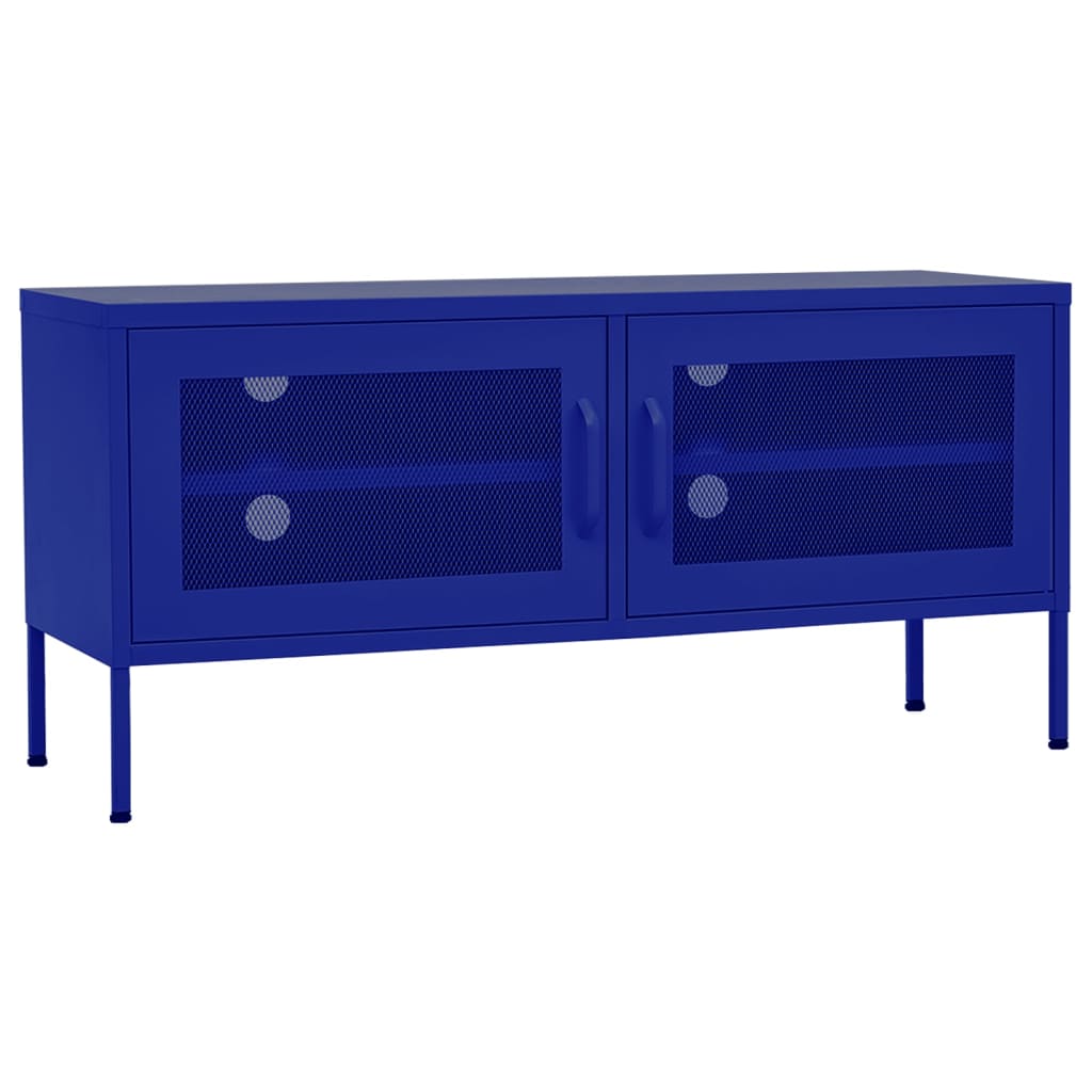 vidaXL Szafka pod telewizor, granatowa, 105x35x50 cm, stalowa