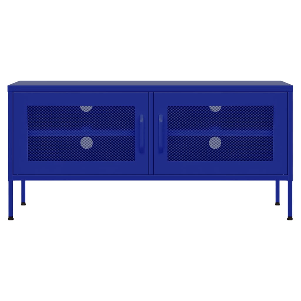 vidaXL Szafka pod telewizor, granatowa, 105x35x50 cm, stalowa
