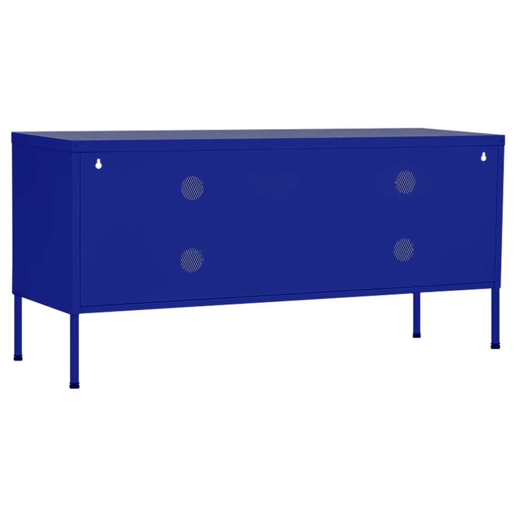 vidaXL Szafka pod telewizor, granatowa, 105x35x50 cm, stalowa