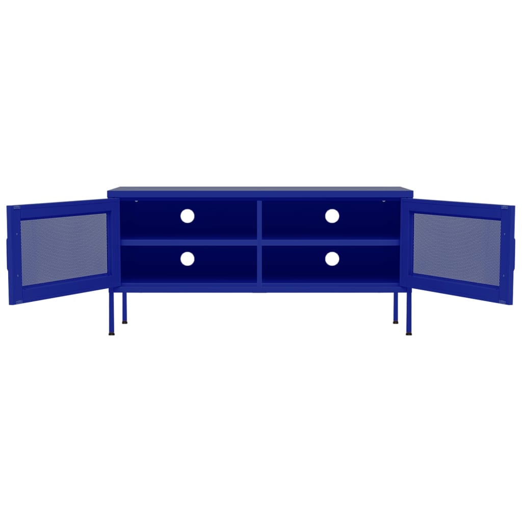 vidaXL Szafka pod telewizor, granatowa, 105x35x50 cm, stalowa
