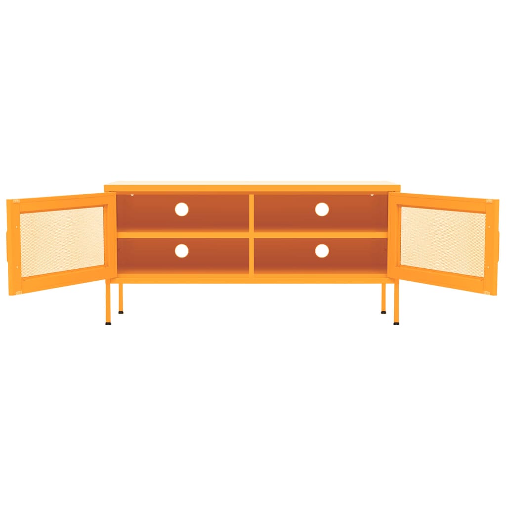 vidaXL Szafka pod telewizor, musztardowa, 105x35x50 cm, stalowa