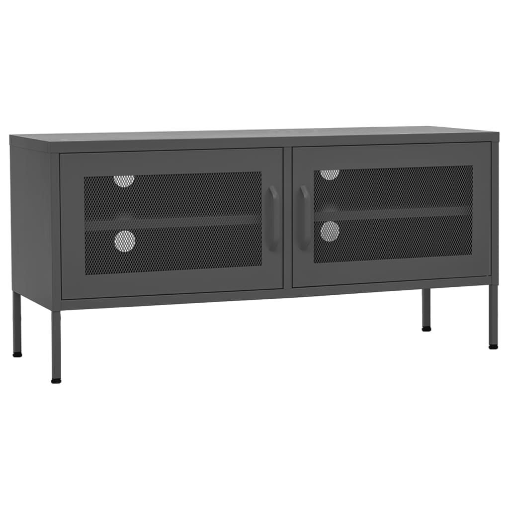 vidaXL Szafka pod telewizor, antracytowa, 105x35x50 cm, stalowa