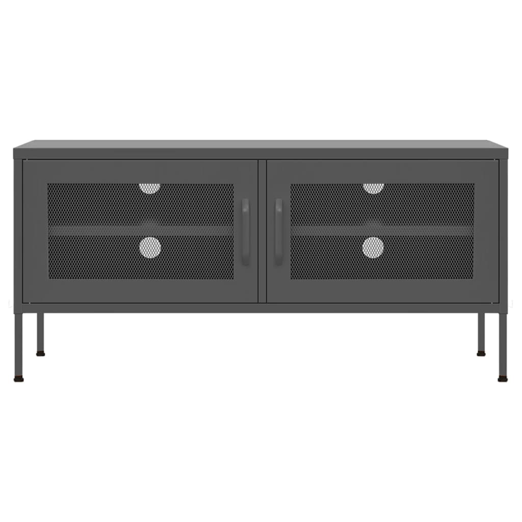 vidaXL Szafka pod telewizor, antracytowa, 105x35x50 cm, stalowa