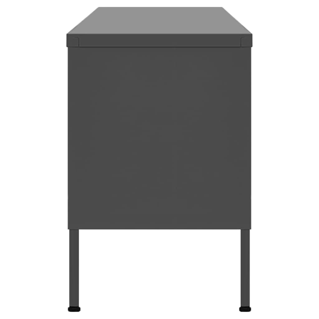 vidaXL Szafka pod telewizor, antracytowa, 105x35x50 cm, stalowa