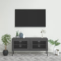 vidaXL Szafka pod telewizor, antracytowa, 105x35x50 cm, stalowa