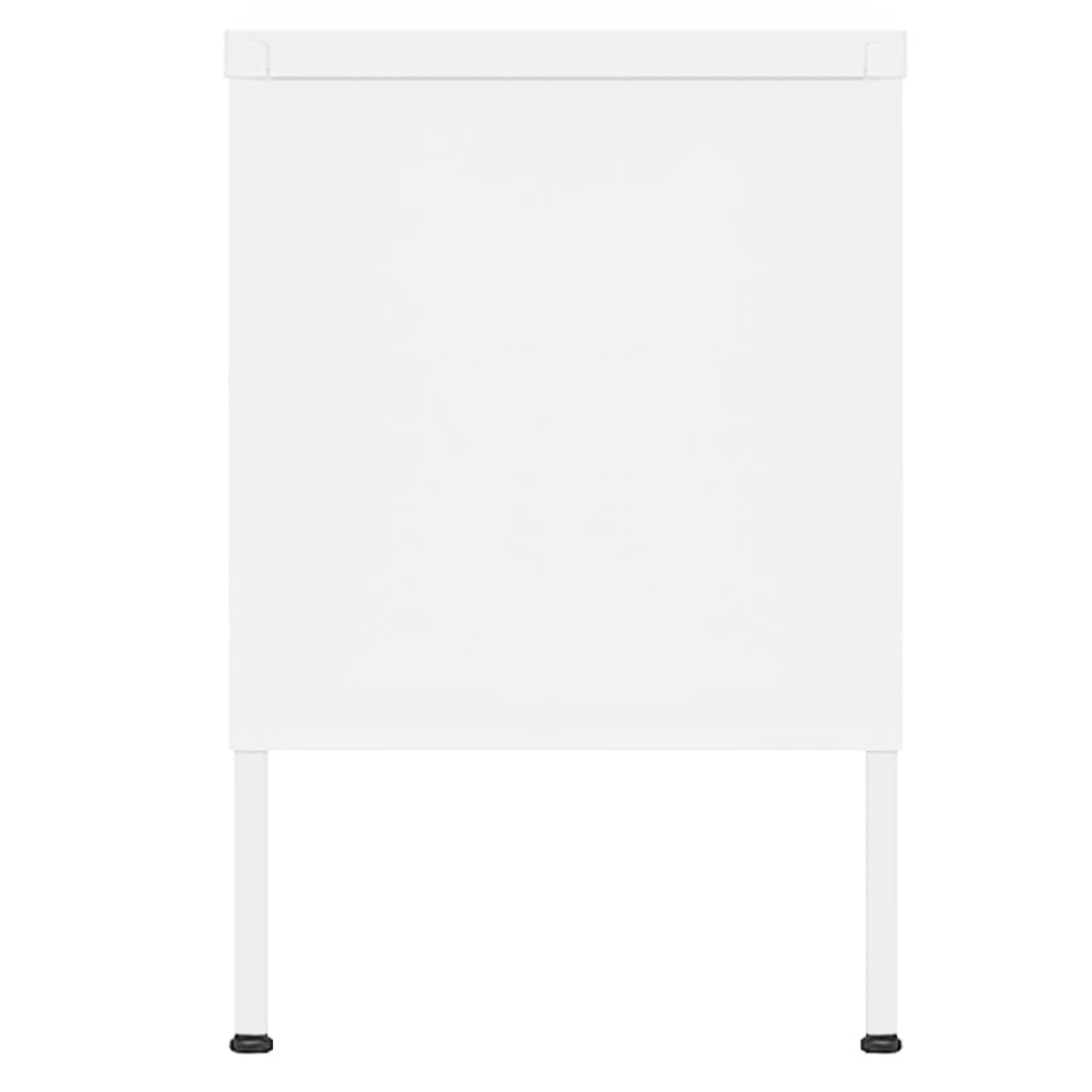 vidaXL Szafka pod telewizor, biała, 105x35x50 cm, stalowa