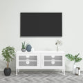 vidaXL Szafka pod telewizor, biała, 105x35x50 cm, stalowa