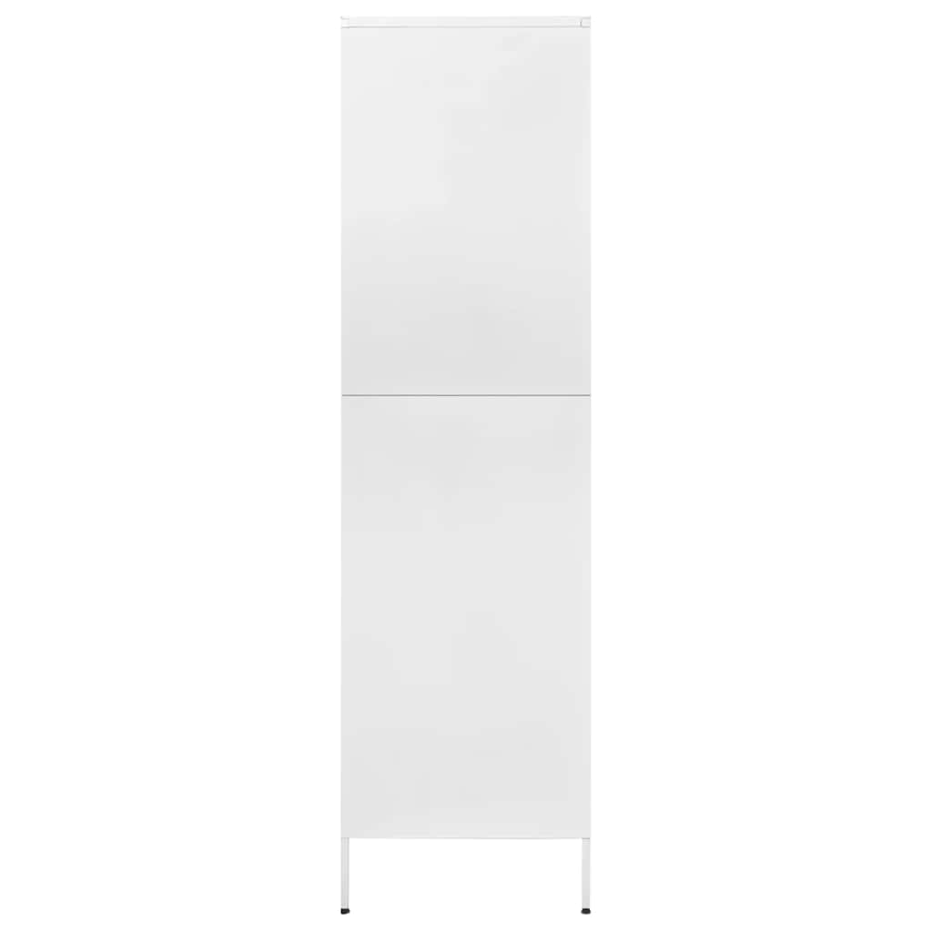 vidaXL Szafa, biała, 90x50x180 cm, stalowa