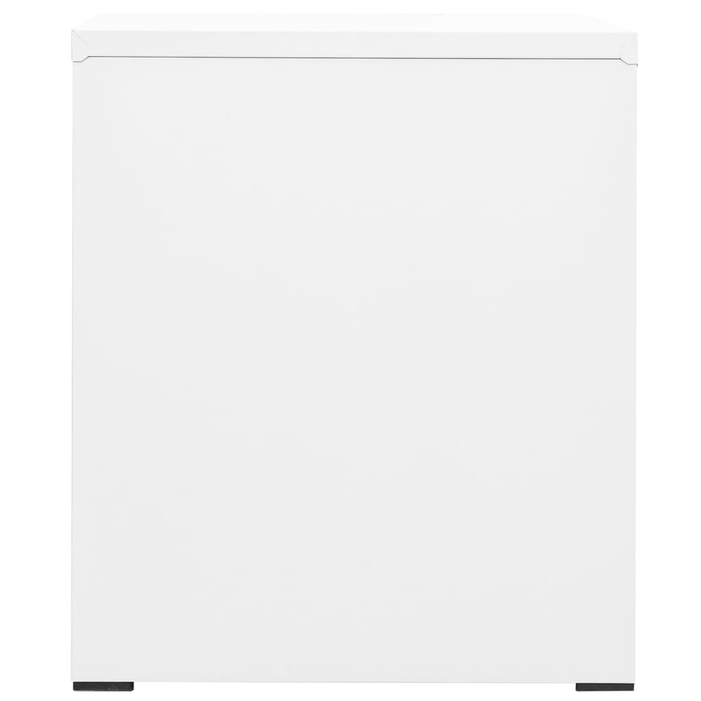 vidaXL Szafka kartotekowa, biała, 46x62x72,5 cm, stalowa