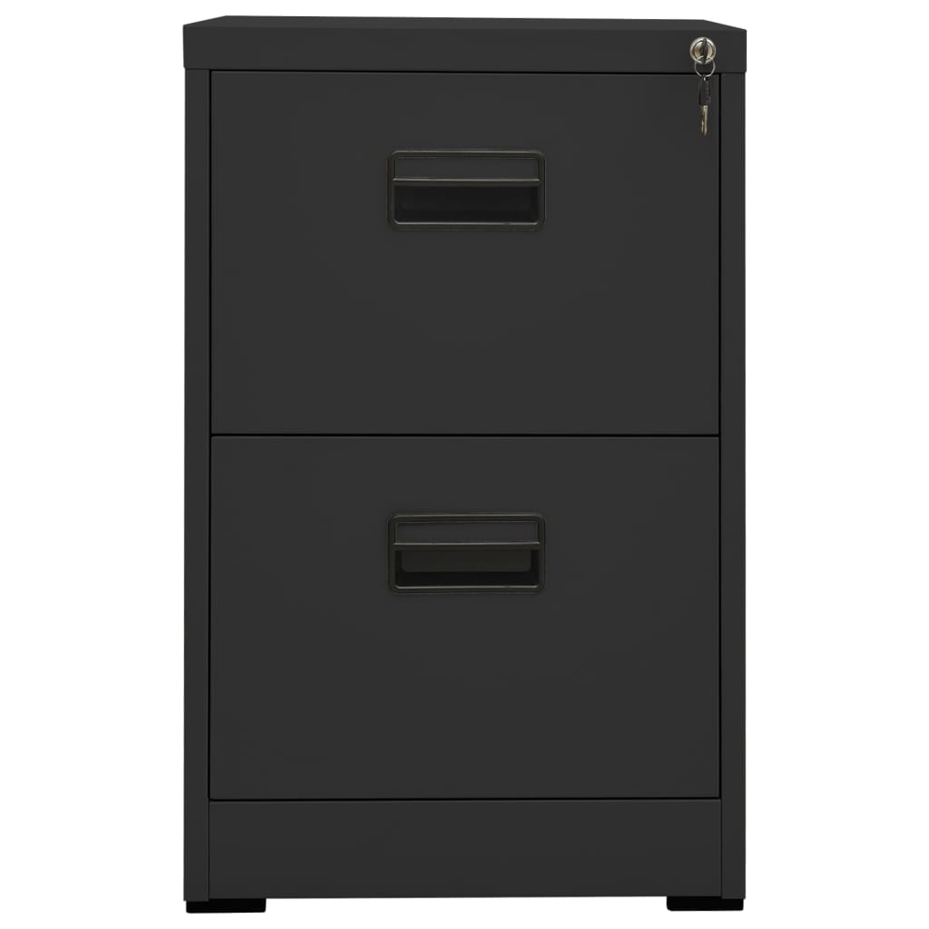 vidaXL Szafka kartotekowa, antracytowa, 46x62x72,5 cm, stalowa