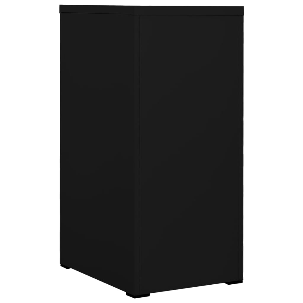 vidaXL Szafka kartotekowa, czarna, 46x62x102,5 cm, stalowa