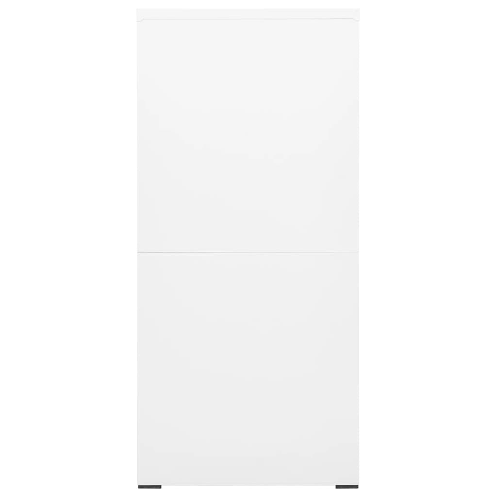vidaXL Szafka kartotekowa, biała, 46x62x133 cm, stalowa