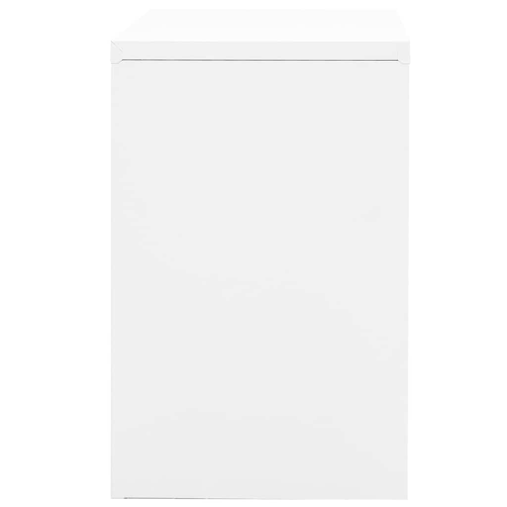 vidaXL Szafka kartotekowa, biała, 90x46x72,5 cm, stalowa