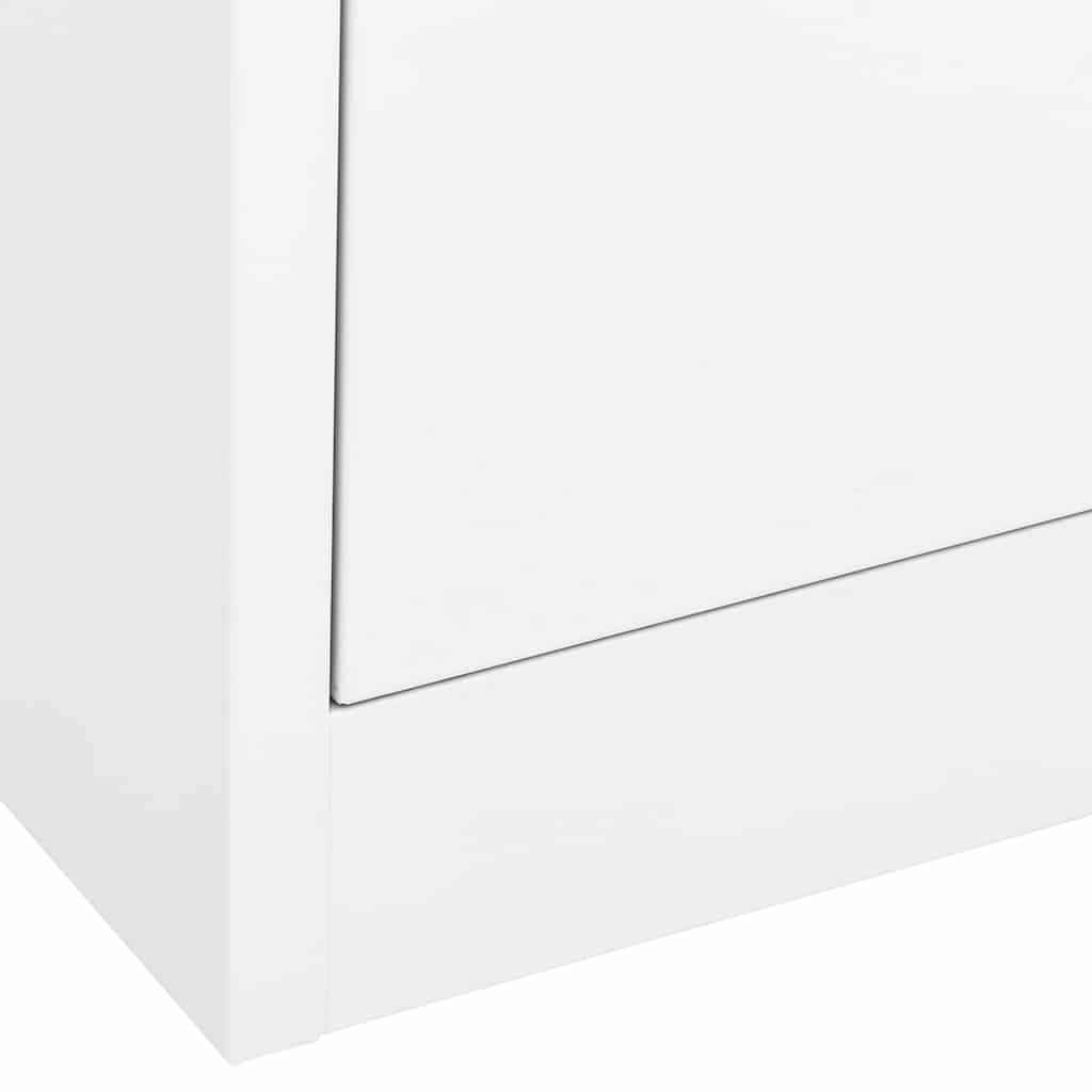 vidaXL Szafka kartotekowa, biała, 90x46x72,5 cm, stalowa