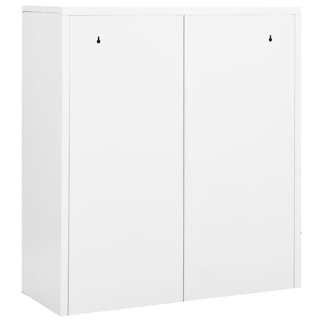 vidaXL Szafka biurowa, biała, 90x40x102 cm, stalowa