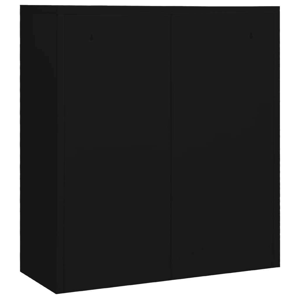 vidaXL Szafka biurowa, czarna, 90x40x102 cm, stalowa