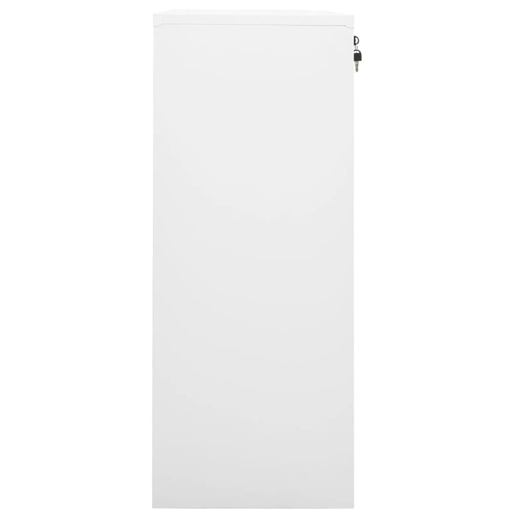 vidaXL Szafka biurowa, biała, 90x40x102 cm, stalowa