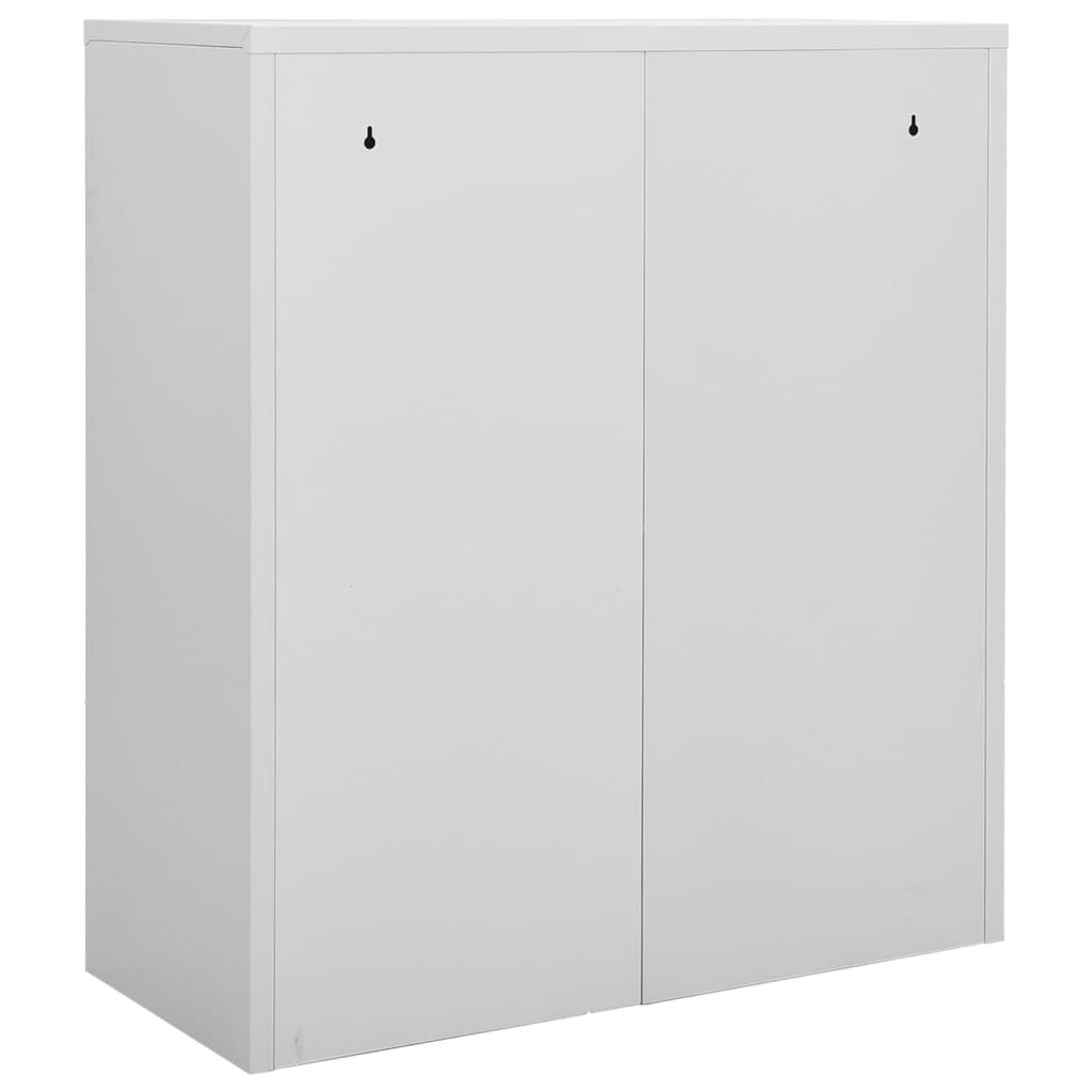 vidaXL Szafka biurowa, jasnoszara, 90x40x102 cm, stalowa