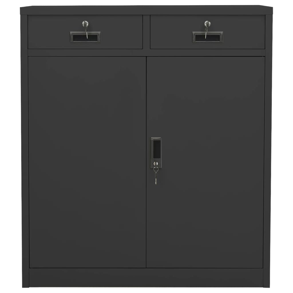 vidaXL Szafka biurowa, antracytowa, 90x40x102 cm, stalowa