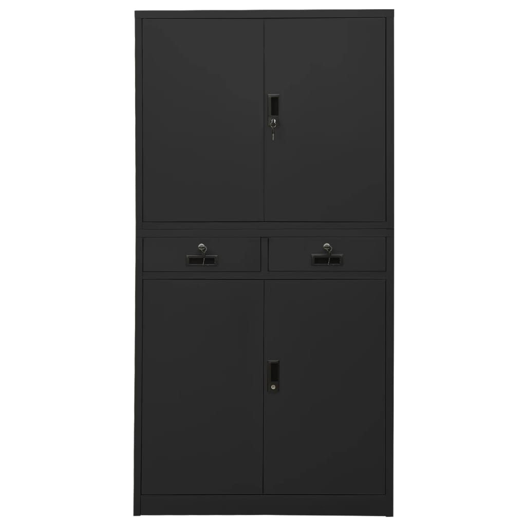 vidaXL Szafa biurowa, antracytowa, 90x40x180 cm, stalowa