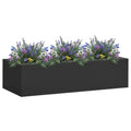 vidaXL Doniczka do biura, antracytowa, 90x40x23 cm, stalowa