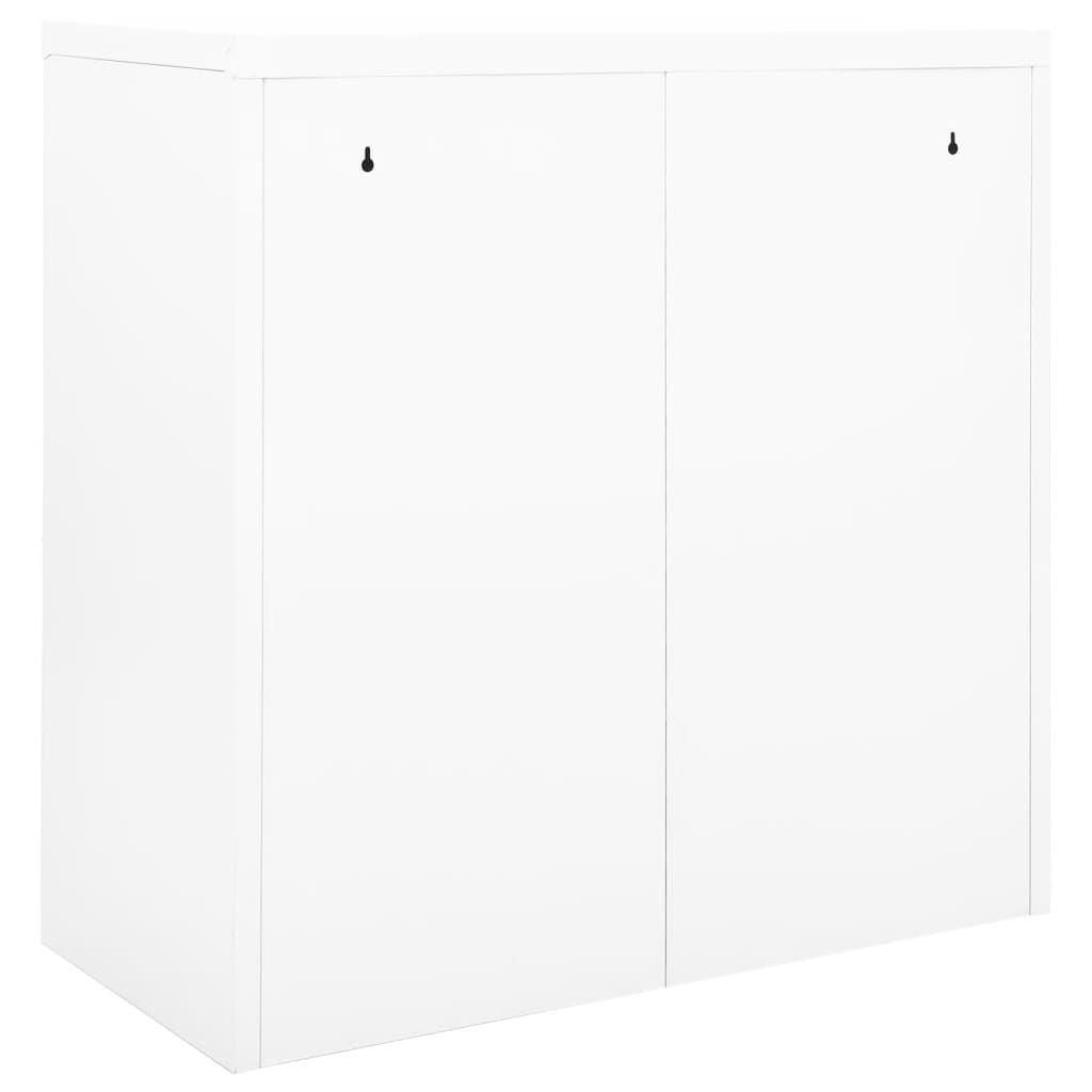 vidaXL Szafka z drzwiami przesuwnymi, biała, 90x40x90 cm, stal