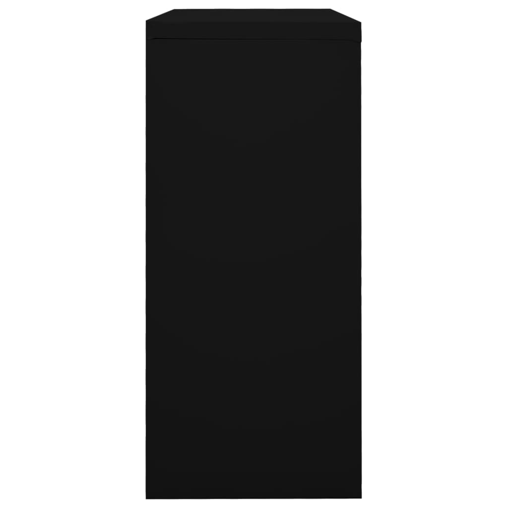 vidaXL Szafka z drzwiami przesuwnymi, czarna, 90x40x90 cm, stal