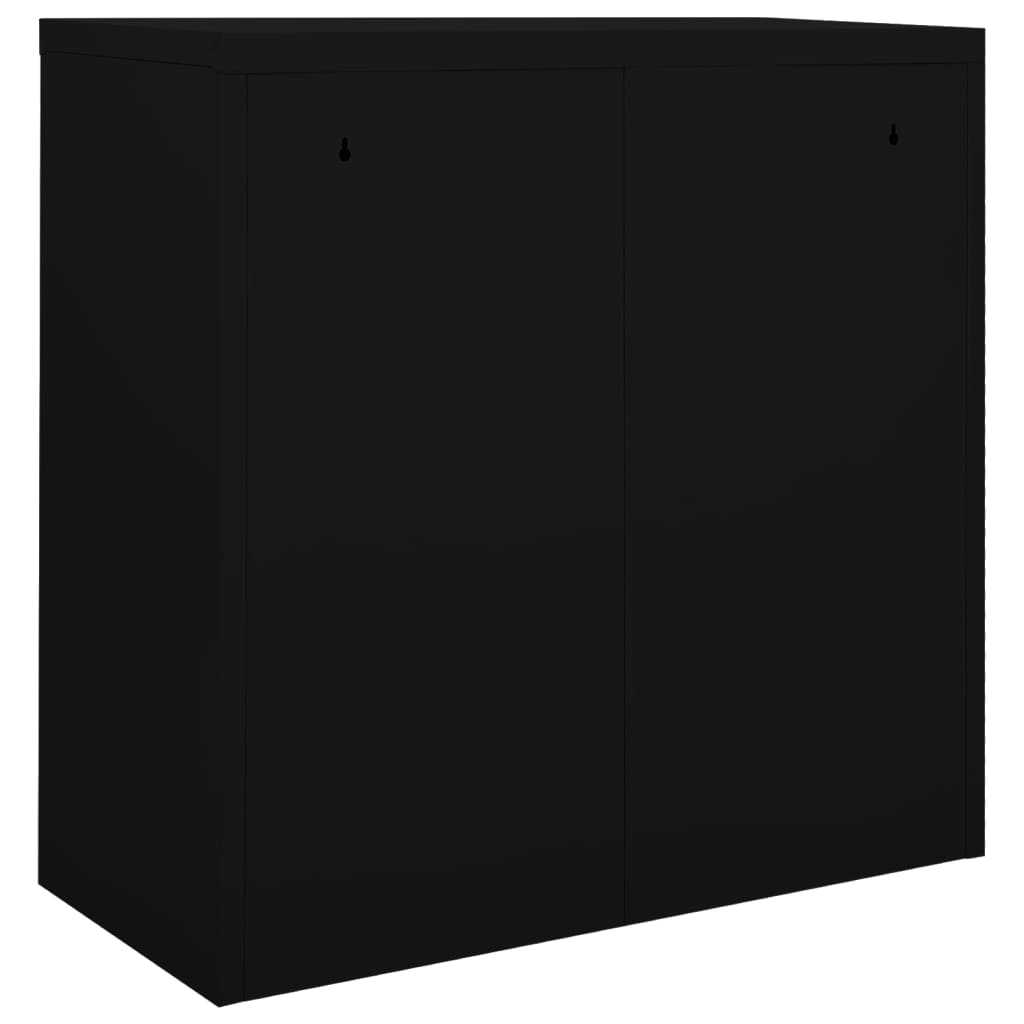 vidaXL Szafka z drzwiami przesuwnymi, czarna, 90x40x90 cm, stal