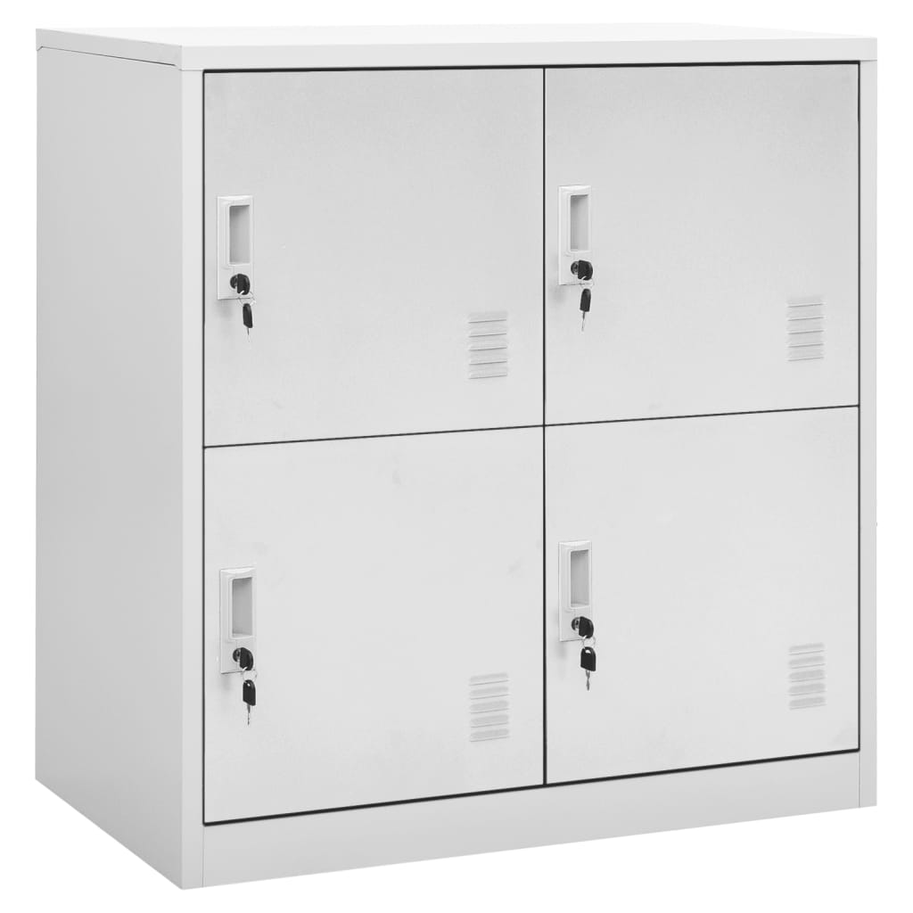 vidaXL Szafka zamykana na klucz, jasnoszara, 90x45x92,5 cm, stal
