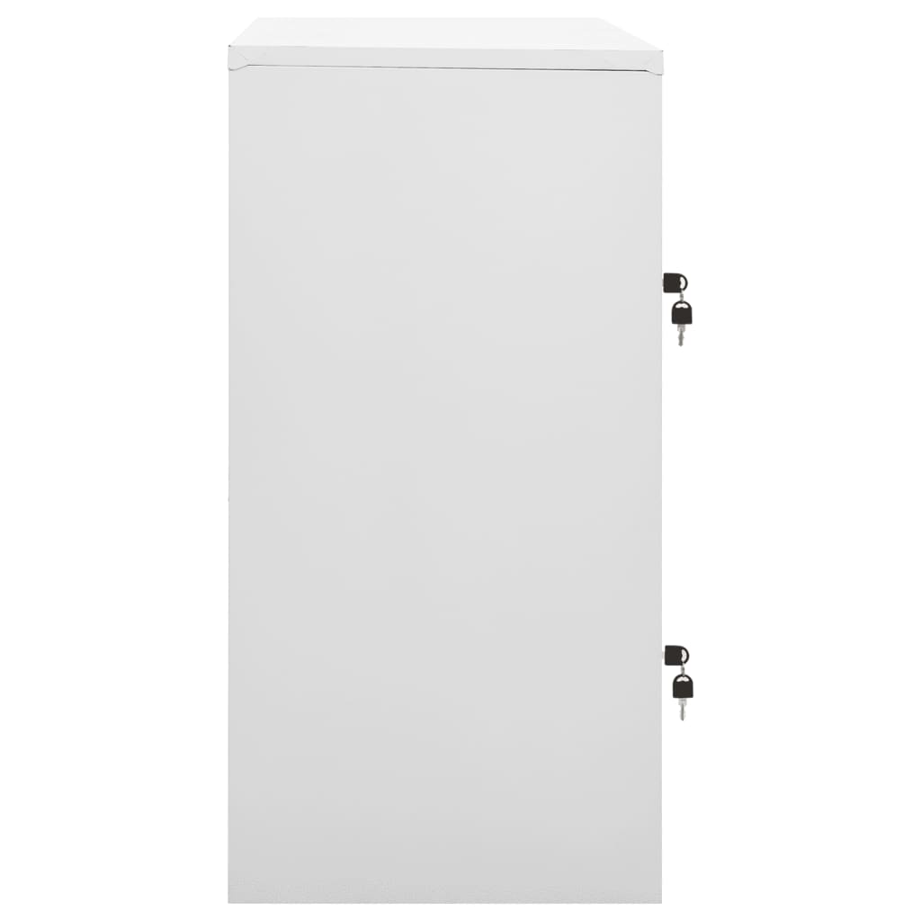 vidaXL Szafka zamykana na klucz, szaro-czerwona, 90x45x92,5 cm, stal