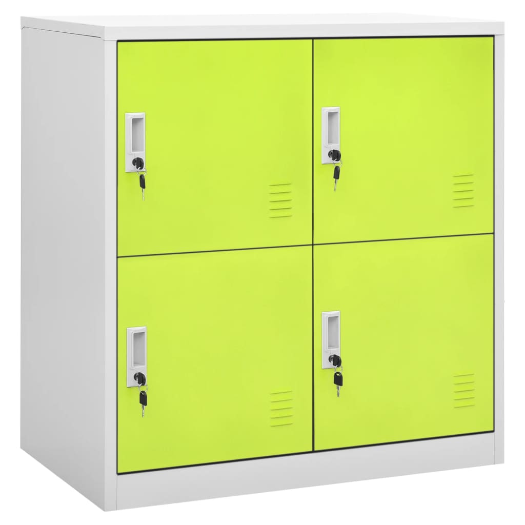 vidaXL Szafka zamykana na klucz, szaro-zielona, 90x45x92,5 cm, stal