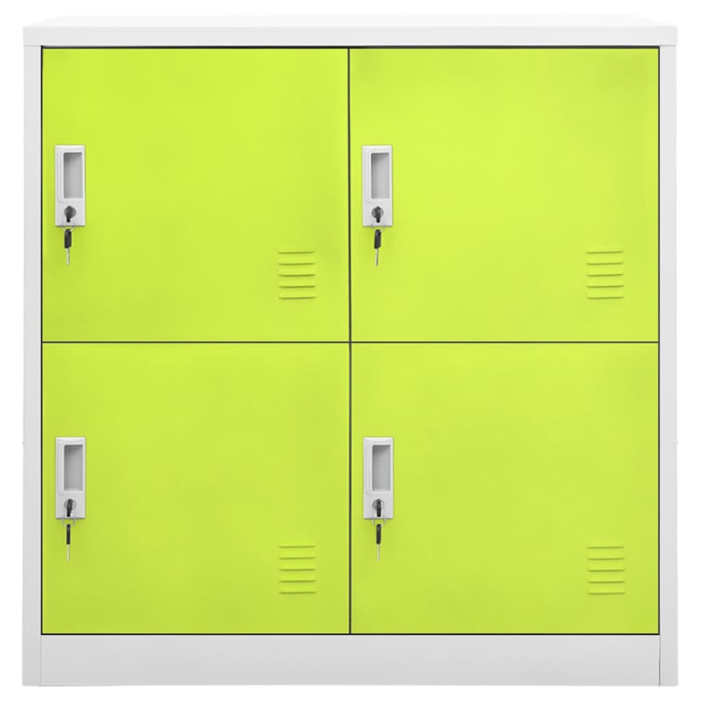 vidaXL Szafka zamykana na klucz, szaro-zielona, 90x45x92,5 cm, stal