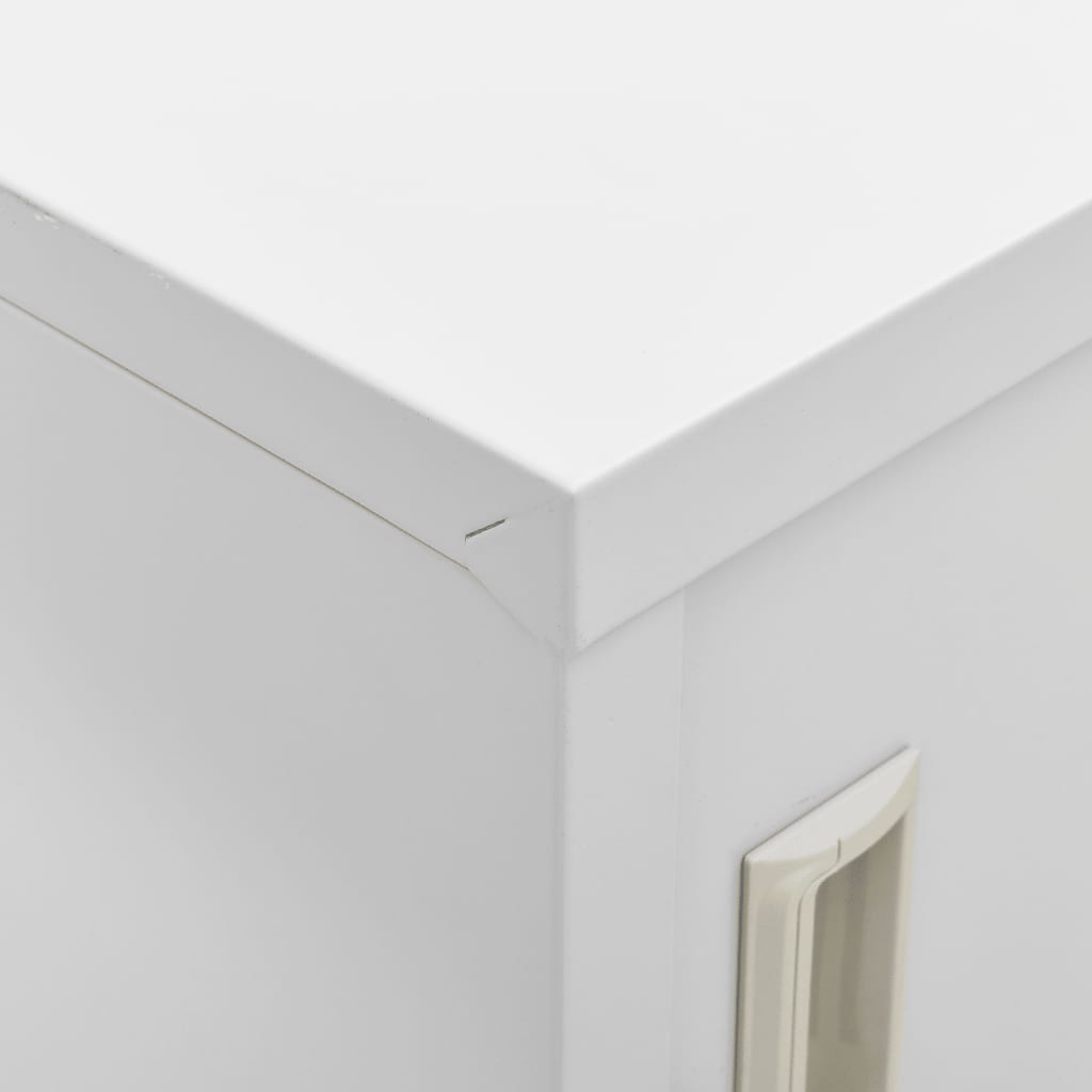 vidaXL Szafka zamykana na klucz, jasnoszara, 90x45x92,5 cm, stal