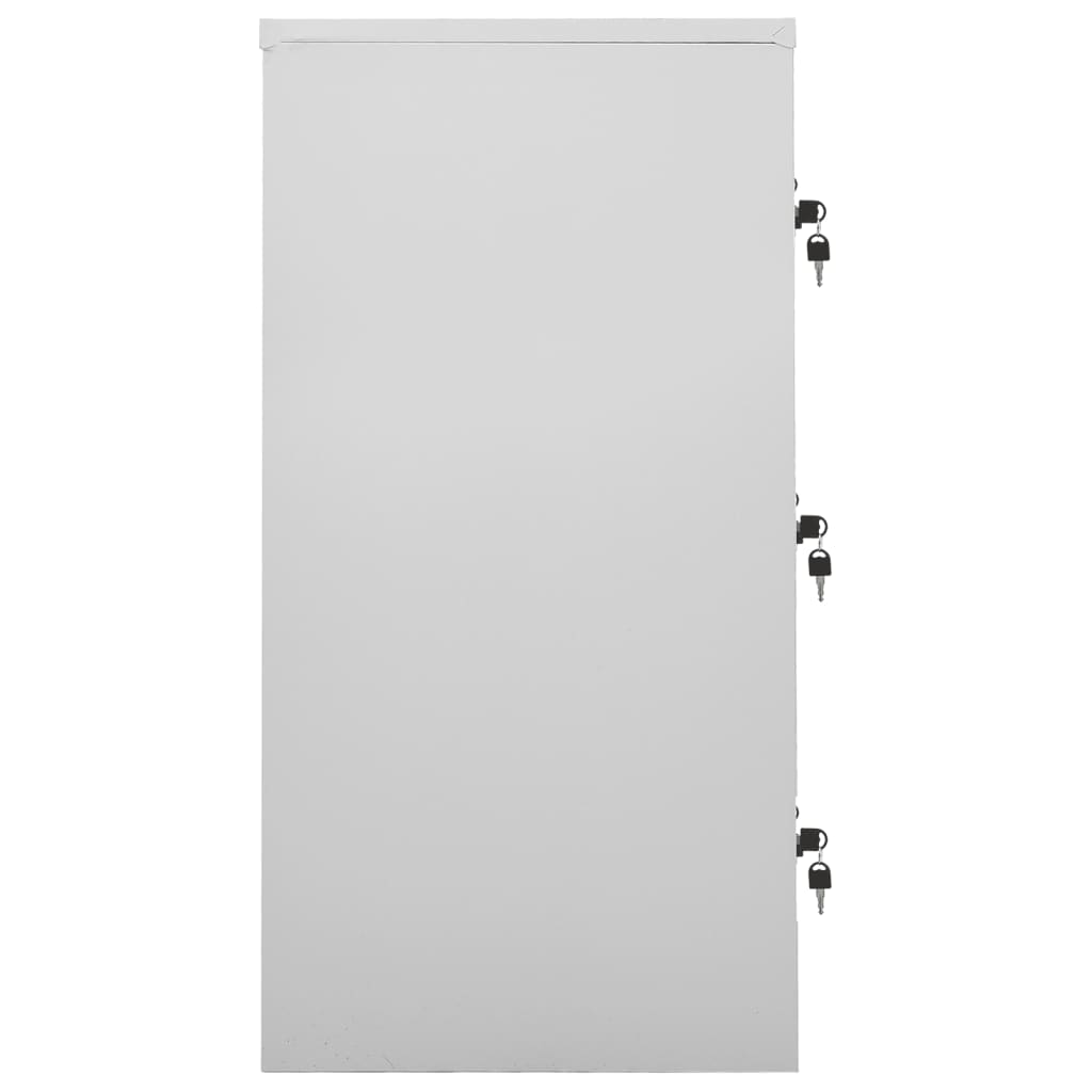 vidaXL Szafka zamykana na klucz, szaro-zielona, 90x45x92,5 cm, stal