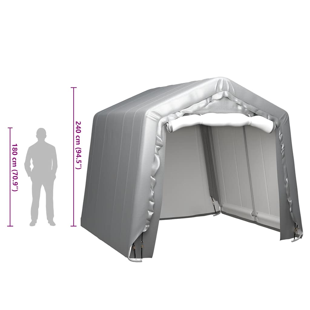 vidaXL Namiot magazynowy, 240x240 cm, stal, szary