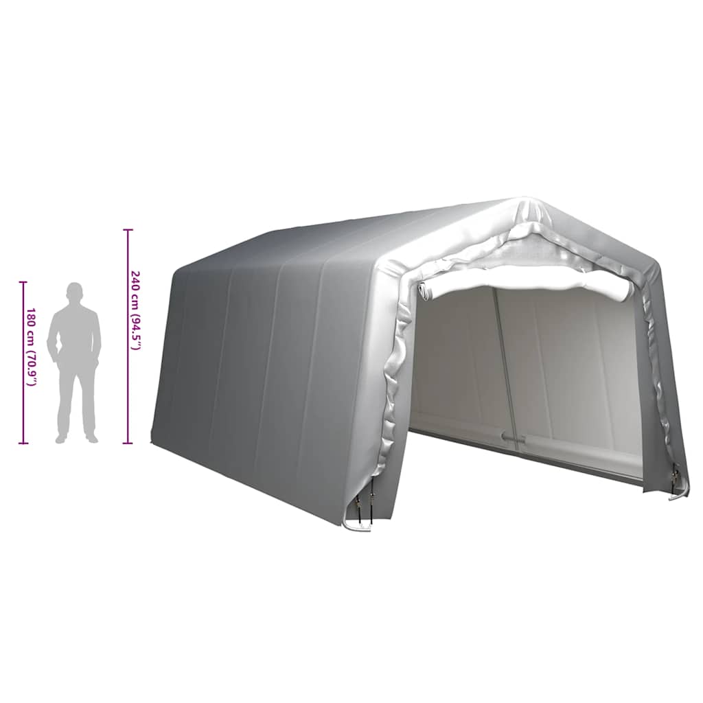 vidaXL Namiot magazynowy, 300 x 600 cm, stal, szary