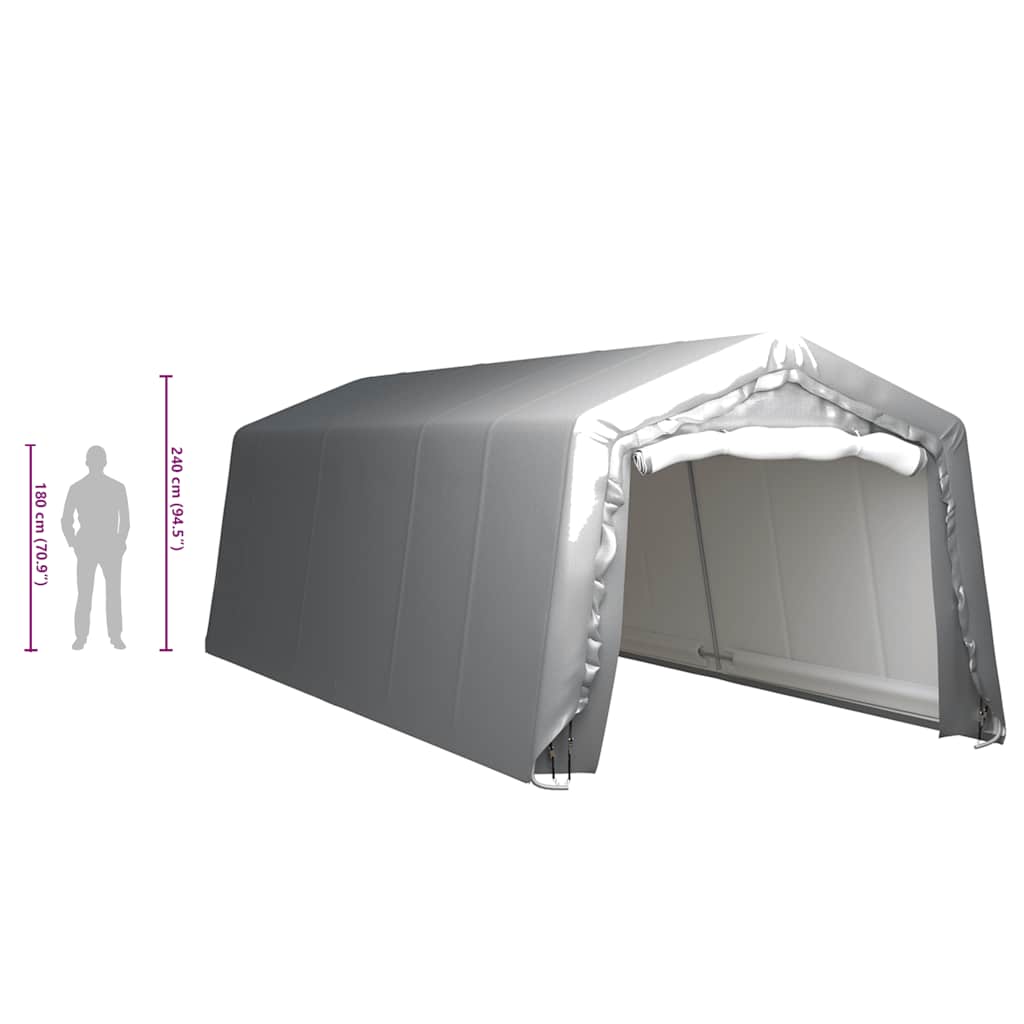 vidaXL Namiot magazynowy, 300 x 750 cm, stal, szary