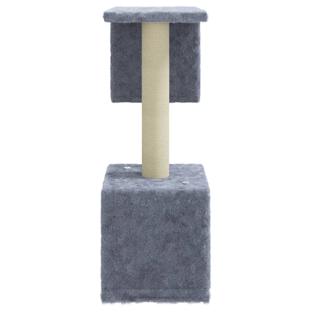 vidaXL Drapak dla kota ze słupkami sizalowymi, jasnoszary, 60 cm
