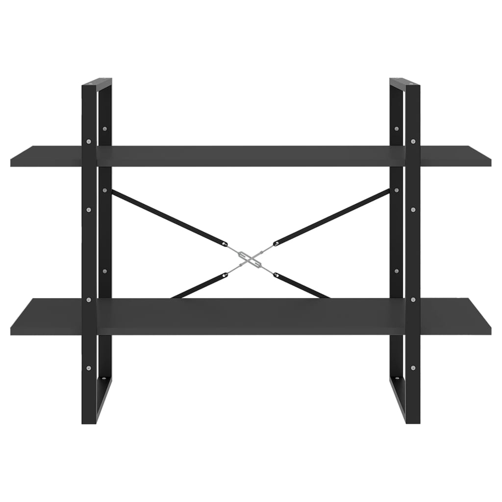 vidaXL 2-poziomowy regał na książki, szary, 100x30x70 cm