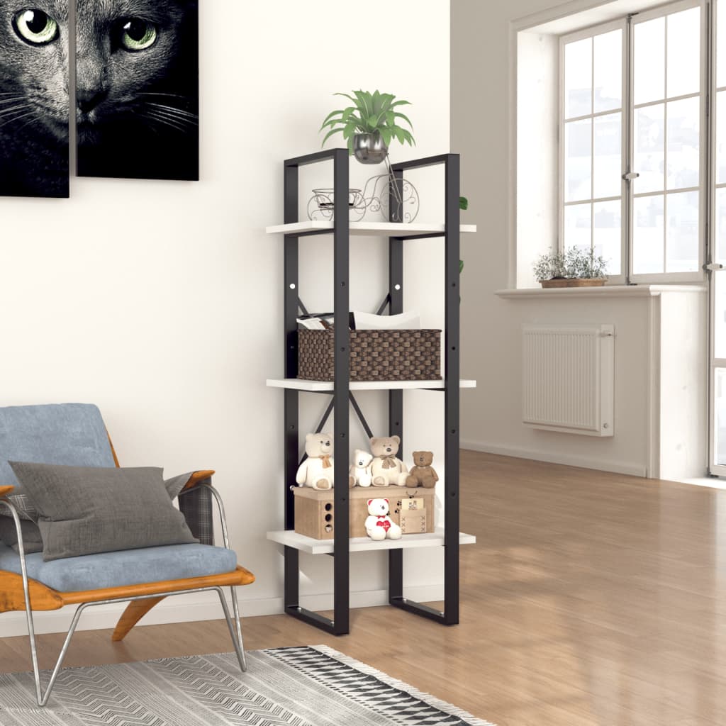 vidaXL Regał na książki, biały, 40x30x105 cm, materiał drewnopochodny